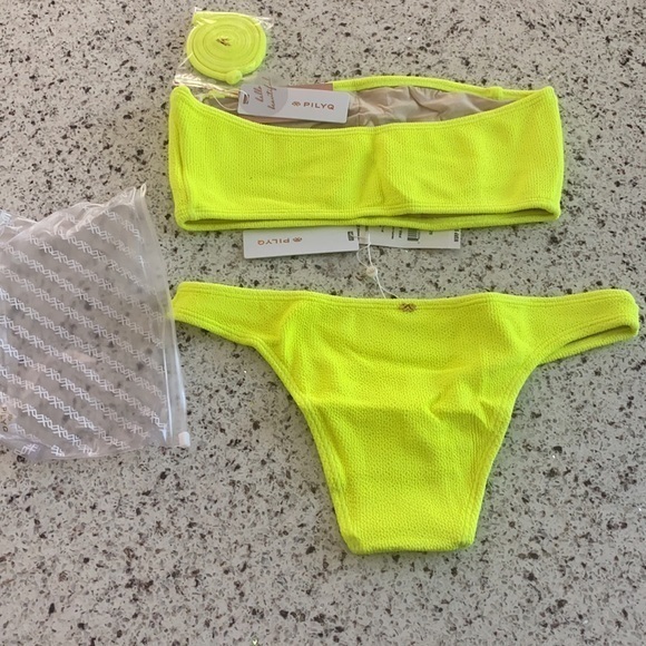 PILYQ Pineapple Reef Bandeau Teeny Bikini - Picture 3 of 4